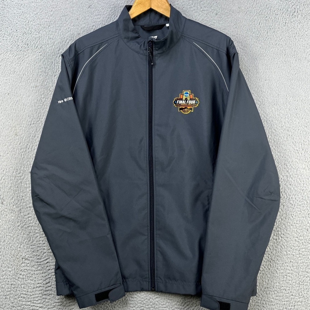 NCAA Final Four Phoenix 2017 Cutter Buck Jacket Full Zip Men XL Blue Pocket Logo
